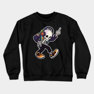 Rainbow Skeleton Dancing. The Spooky Dance-Off. Hiphop skeleton Crewneck Sweatshirt